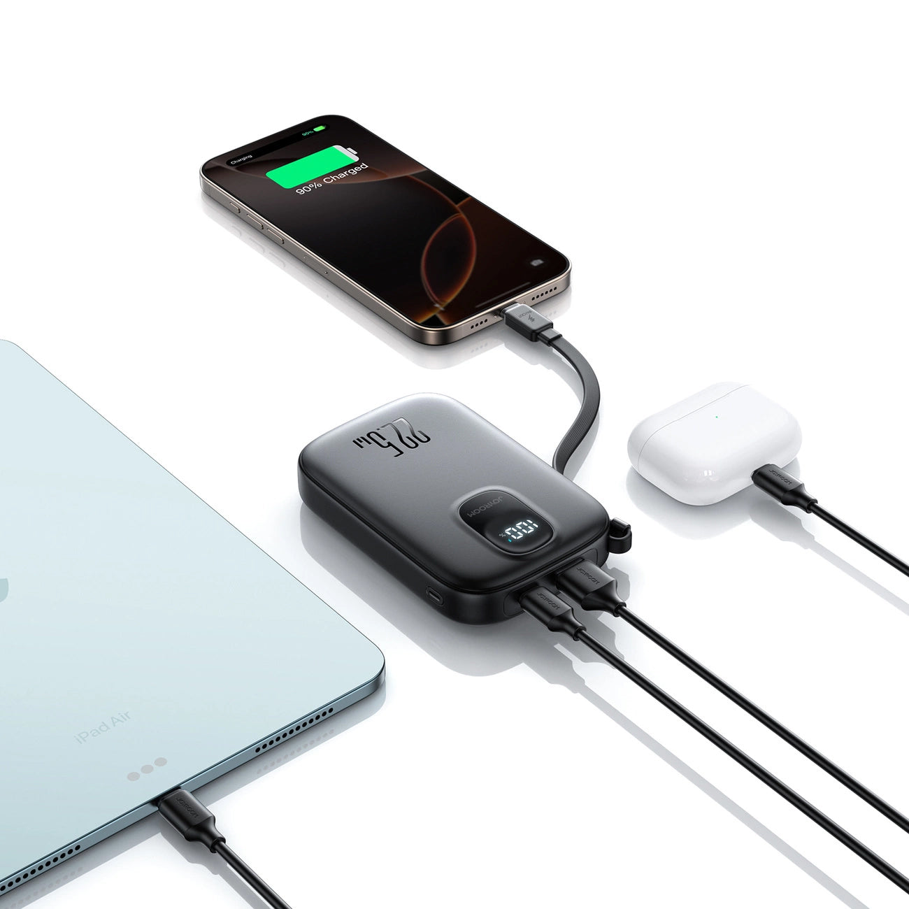 Baterie Externa Joyroom JR-PBF17, 10000mAh, 22.5W, QC + PD, 1 x USB-A - 2 x USB-C, Neagra