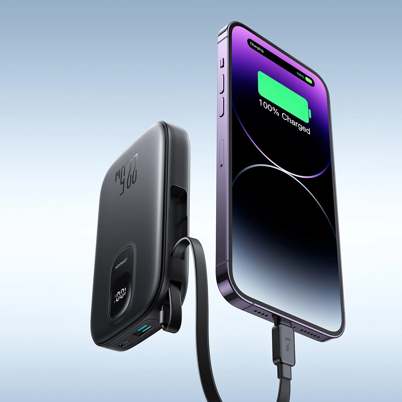 Baterie Externa Joyroom JR-PBF18, 10000mAh, 22.5W, QC + PD, 1 x Lightning - 1 x USB-A - 1 x USB-C, Neagra