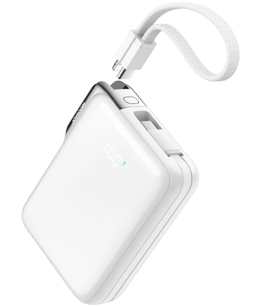 Baterie Externa Joyroom JR-PBF27 Pro, 10000mAh, 30W, QC + PD, 1 x Lightning - 2 x USB-C, Alba