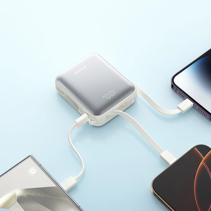 Baterie Externa Joyroom JR-PBF27, 10000mAh, 22.5W, PD, 1 x Lightning - 2 x USB-C, Alba