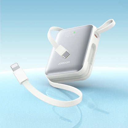 Baterie Externa Joyroom JR-PBF27, 10000mAh, 22.5W, PD, 1 x Lightning - 2 x USB-C, Alba