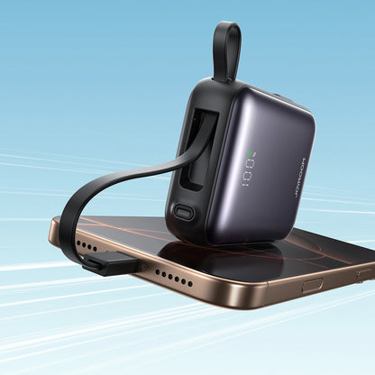 Baterie Externa Joyroom JR-PBF27, 10000mAh, 22.5W, PD, 1 x Lightning - 2 x USB-C, Neagra