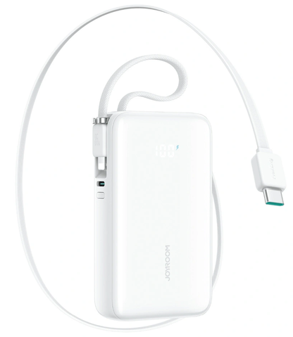 Baterie Externa Joyroom JR-PR2L, 10000mAh, 35W, QC + PD, 1 x Lightning - 2 x USB-C, Alba