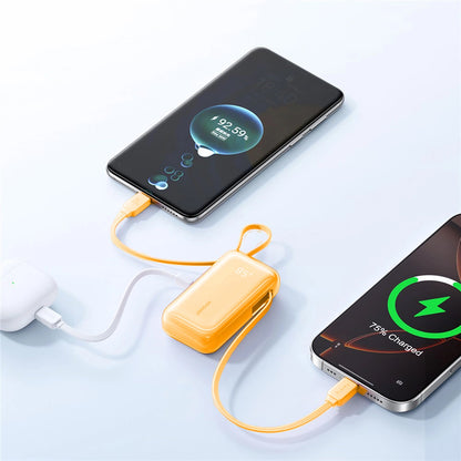 Baterie Externa Joyroom JR-PR2L, 10000mAh, 35W, QC + PD, 1 x Lightning - 2 x USB-C, Portocalie