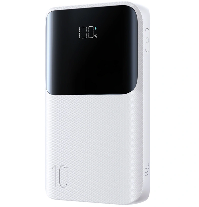 Baterie Externa Joyroom JR-QP191, 10000mAh, 22.5W, QC + PD, 1 x USB-A - 2 x USB-C, Alba