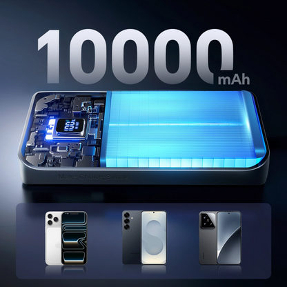 Baterie Externa Joyroom JR-QP191, 10000mAh, 22.5W, QC + PD, 1 x USB-A - 2 x USB-C, Neagra