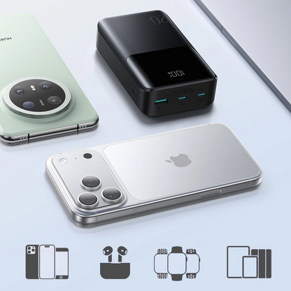 Baterie Externa Joyroom JR-QP192, 20000mAh, 22.5W, QC + PD, 1 x USB-A - 2 x USB-C, Neagra