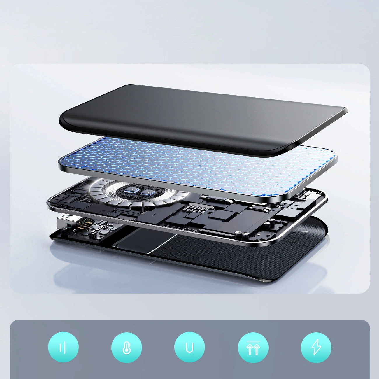 Baterie Externa Joyroom JR-QP192, 20000mAh, 22.5W, QC + PD, 1 x USB-A - 2 x USB-C, Neagra