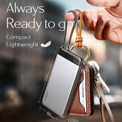 Baterie Externa Lisen, 10000mAh, 22.5W, PD, 2 x USB-C, Gri