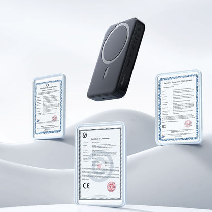 Baterie Externa Wireless McDodo MC-4261 Ambilight, 10000mAh, 20W, PD + FQI, 1 x QI - 1 x USB-C, Neagra