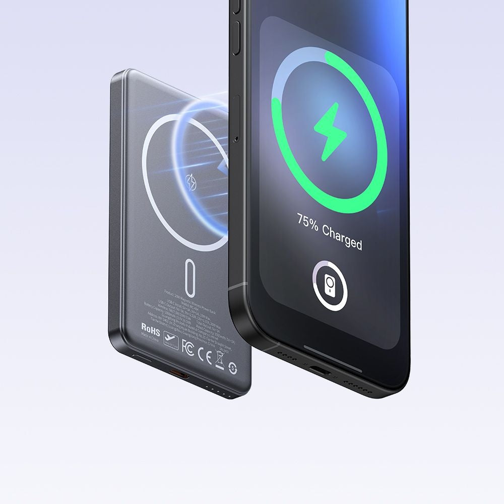 Baterie Externa Wireless McDodo MC-4641 Meta, 5000mAh, 20W, PD + FQI, 1 x QI - 1 x USB-C, Neagra