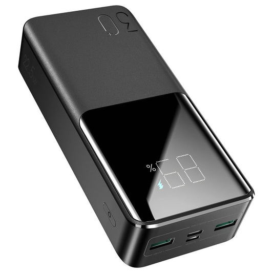 Baterie Externa Joyroom JR-QP193, 30000mAh, 22.5W, QC + PD, 1 x USB-C - 2 x USB-A, Neagra