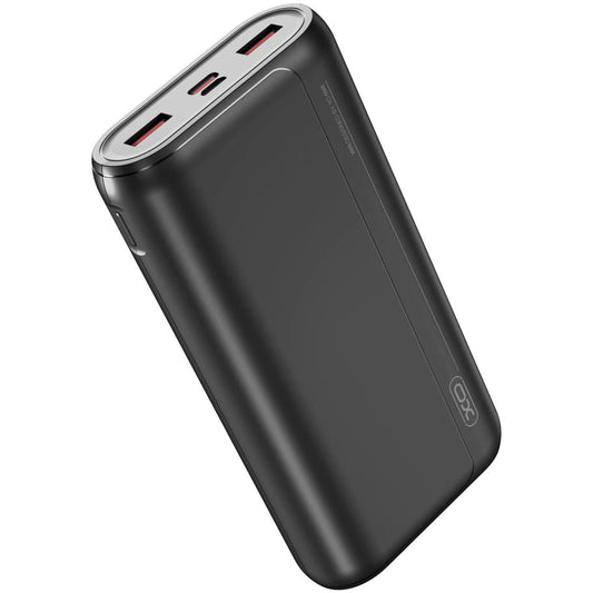 Baterie Externa XO Design PR127, 20000mAh, 22.5W, QC + PD, 1 x USB-C - 2 x USB-A, Neagra