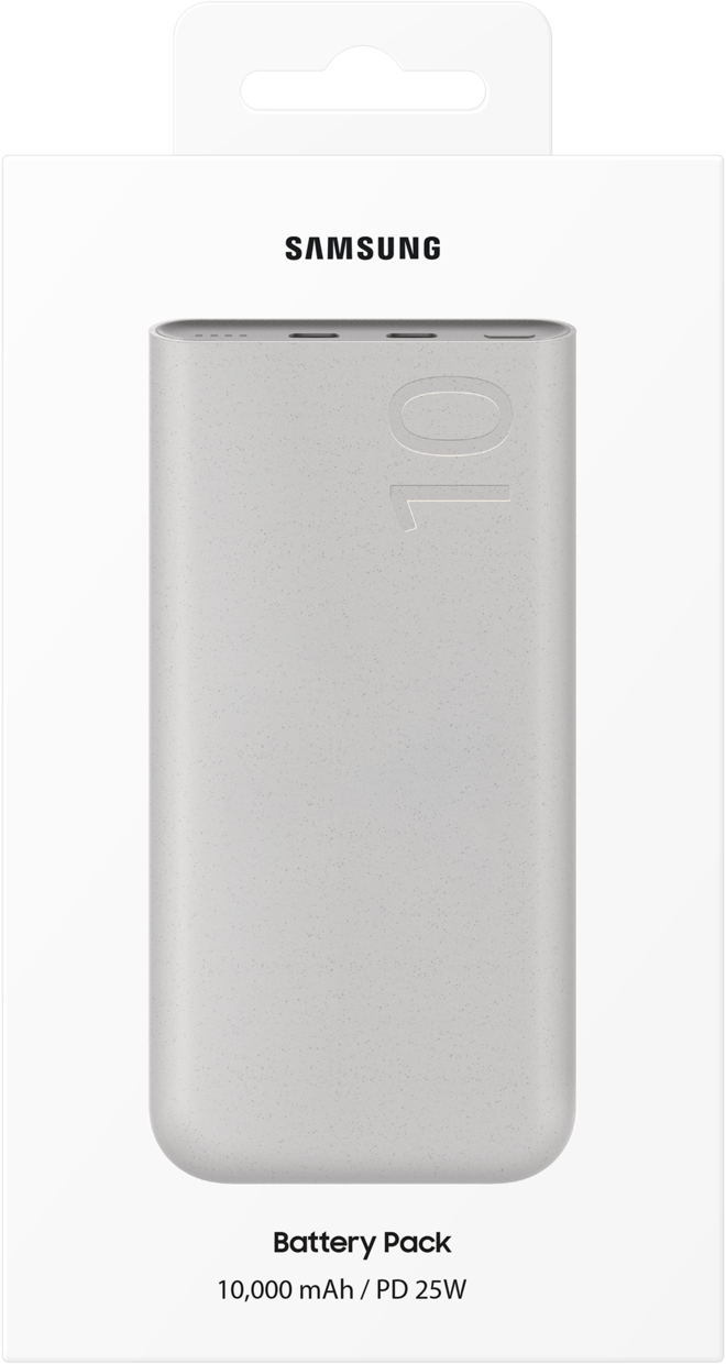 Baterie Externa Samsung, 10000mAh, 25W, PD, 2 x USB-C, Bej EB-P3401XUEGWW