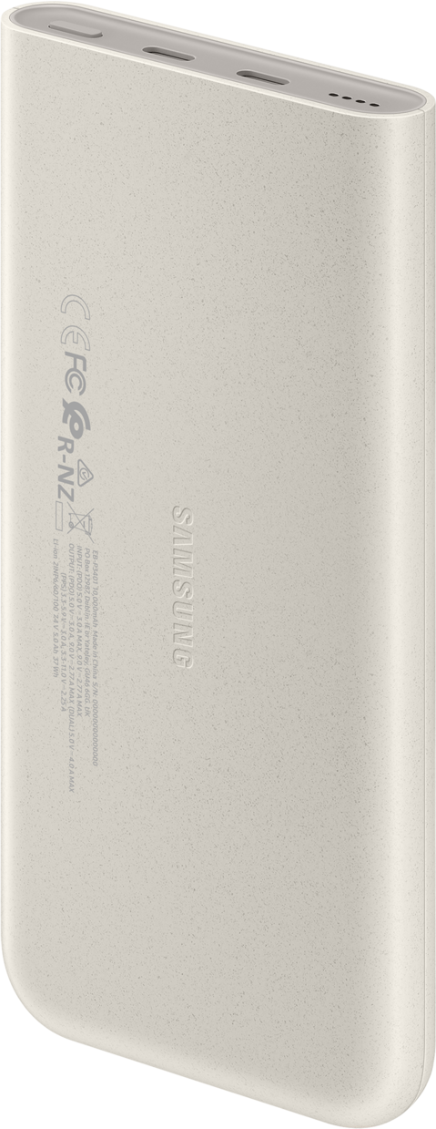 Baterie Externa Samsung, 10000mAh, 25W, PD, 2 x USB-C, Bej EB-P3401XUEGWW
