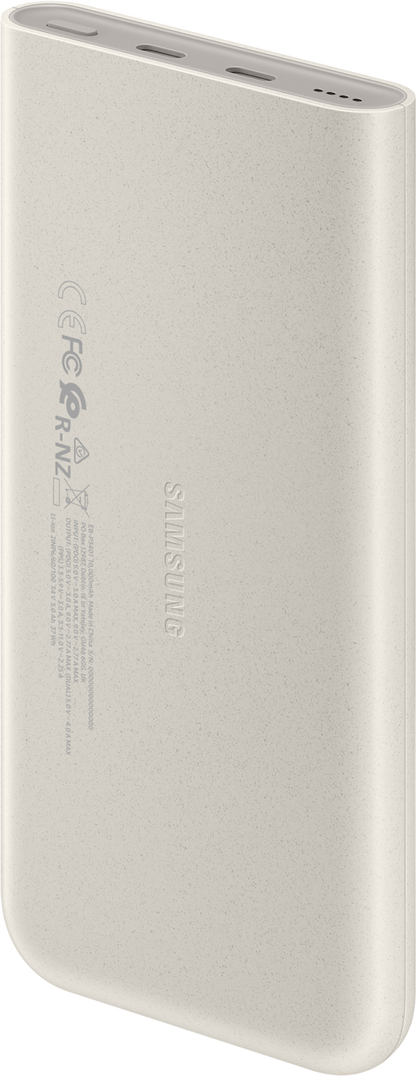 Baterie Externa Samsung, 10000mAh, 25W, PD, 2 x USB-C, Bej EB-P3401XUEGWW