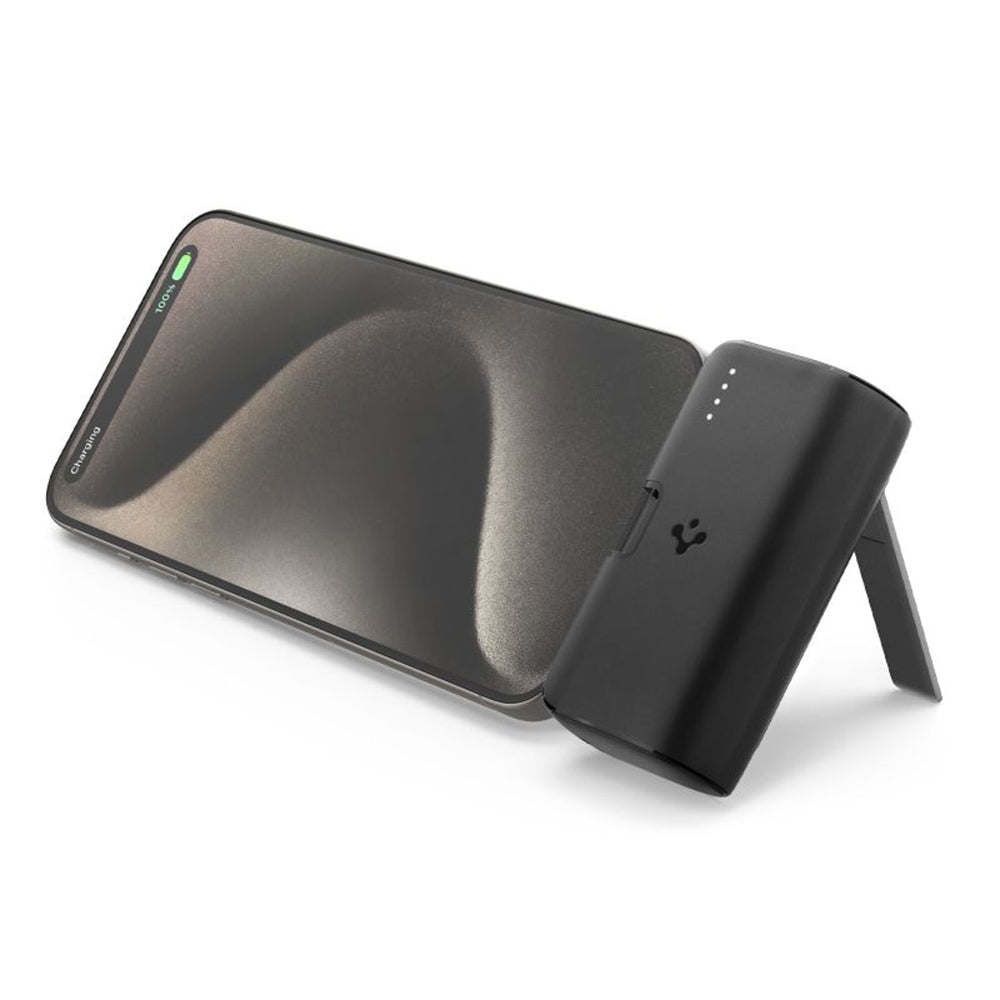 Baterie Externa Spigen, 5000mAh, 22.5W, PD, 1 x USB-C, Neagra