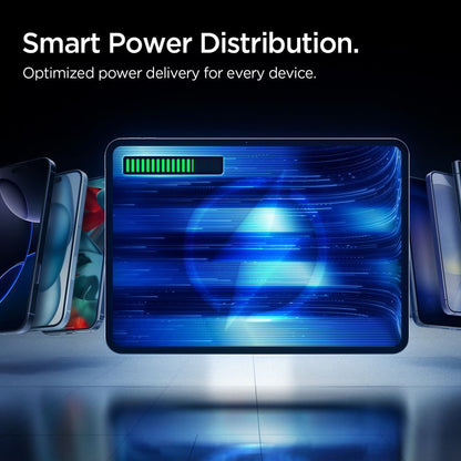 Baterie Externa Spigen Essential, 10000mAh, 22.5W, QC + PD, 1 x USB-A - 2 x USB-C, Neagra