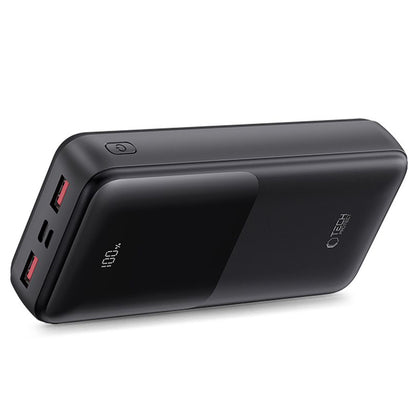 Baterie Externa Tech-Protect PB02, 20000mAh, 22.5W, QC + PD, 1 x USB-C - 2 x USB-A, Neagra