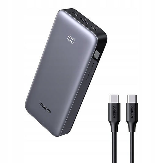 Baterie Externa UGREEN Nexode PB532 (55989B), 20000mAh, 30W, QC + PD, 1 x USB-A - 2 x USB-C, Gri