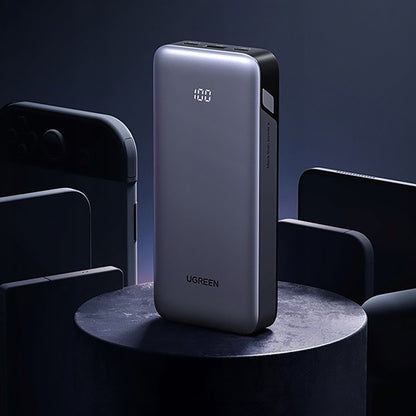 Baterie Externa UGREEN Nexode PB532 (55989B), 20000mAh, 30W, QC + PD, 1 x USB-A - 2 x USB-C, Gri