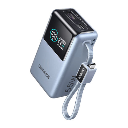 Baterie Externa UGREEN Nexode Pro PB727 (75701B), 10000mAh, 55W, QC + PD, 1 x USB-A - 2 x USB-C, Gri