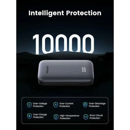 Baterie Externa UGREEN PB502, 10000mAh, 30W, QC + PD, 1 x USB-A - 1 x USB-C, Gri