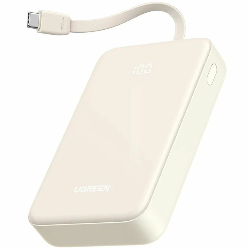Baterie Externa UGREEN PB505, 20000mAh, 22.5W, QC + PD, 1 x USB-A - 2 x USB-C, Bej