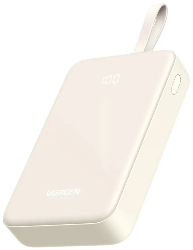 Baterie Externa UGREEN PB521, 20000mAh, 30W, QC + PD, 1 x USB-A - 2 x USB-C, Alba