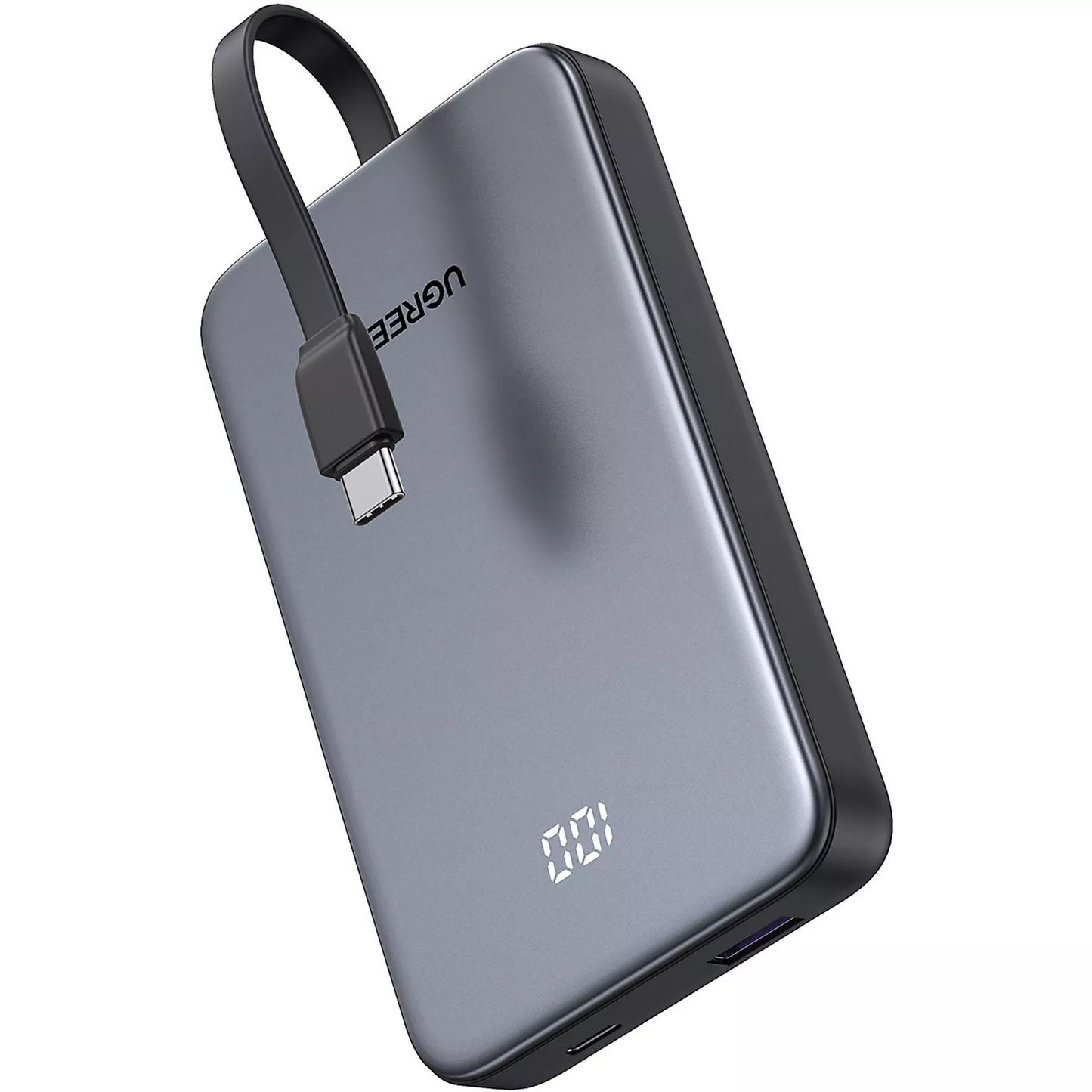 Baterie Externa UGREEN PB526 (75161B), 10000mAh, 20W, QC + PD, 1 x USB-A - 2 x USB-C, Gri