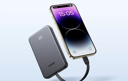 Baterie Externa UGREEN PB526 (75161B), 10000mAh, 20W, QC + PD, 1 x USB-A - 2 x USB-C, Gri