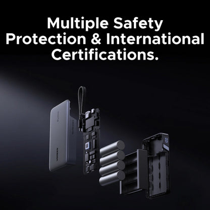 Baterie Externa UGREEN PB550, 20000mAh, 67W, QC + PD, 1 x USB-A - 2 x USB-C, Gri