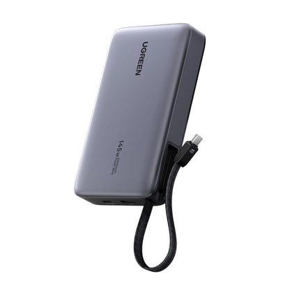 Baterie Externa UGREEN PB551 (55992B), 20000mAh, 145W, QC + PD, 1 x USB-A - 2 x USB-C, Gri