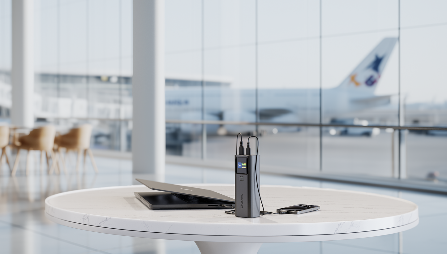 Baterie Externa Varta High Speed, 27000mAh, 140W, QC + PD, 1 x USB-A - 2 x USB-C, Neagra