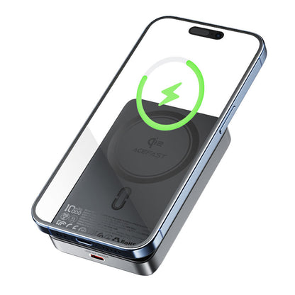 Baterie Externa Wireless Acefast M11, 10000mAh, 30W, PD + FQI, 1 x QI - 1 x USB-C, Neagra