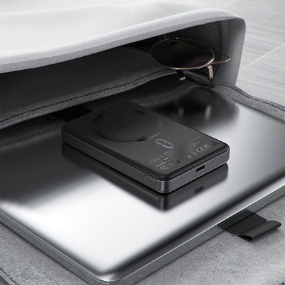 Baterie Externa Wireless Acefast M12, 10000mAh, 20W, PD + FQI, 1 x QI - 1 x USB-C, Neagra