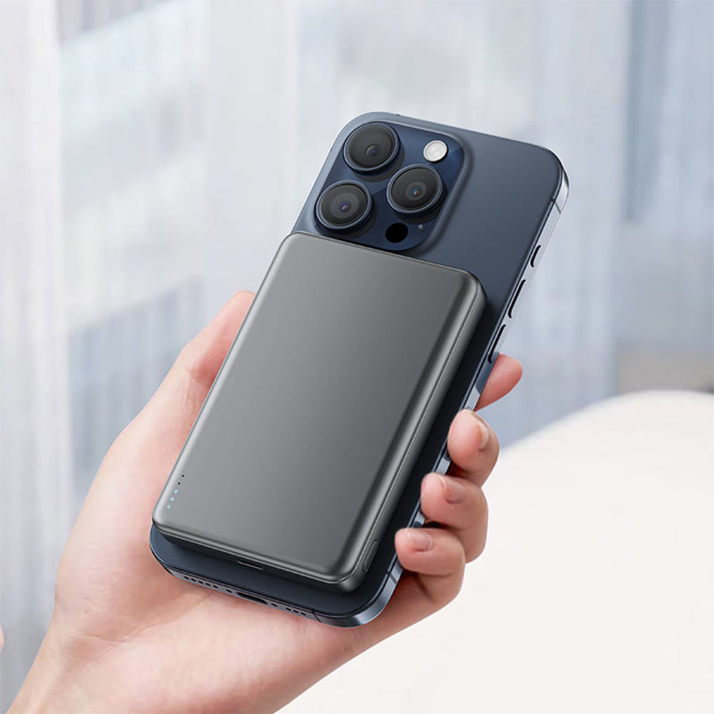 Baterie Externa Wireless Acefast M12, 10000mAh, 20W, PD + FQI, 1 x QI - 1 x USB-C, Neagra