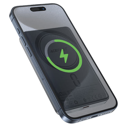 Baterie Externa Wireless Acefast M12, 10000mAh, 20W, PD + FQI, 1 x QI - 1 x USB-C, Neagra