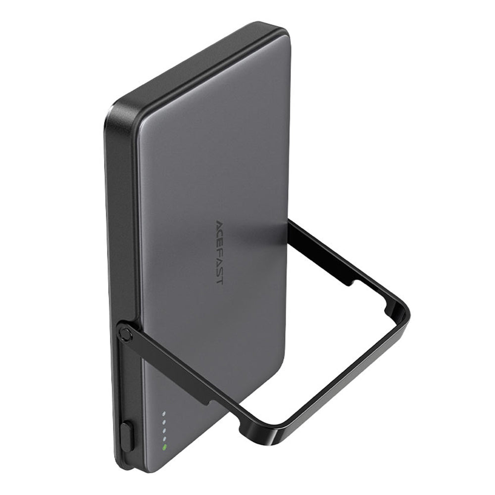 Baterie Externa Wireless Acefast M16, 5000mAh, 18W, PD + FQI, 1 x QI - 1 x USB-C, Neagra