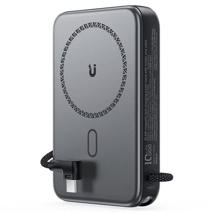 Baterie Externa Wireless Acefast M24, 10000mAh, 22.5W, PD + FQI, 1 x QI - 2 x USB-C, Gri