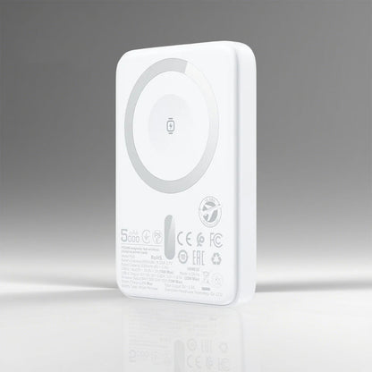 Baterie Externa Wireless Acefast M25, 5000mAh, 20W, PD + FQI, 1 x QI - 1 x USB-C, Alba