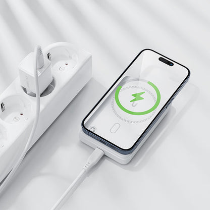 Baterie Externa Wireless Acefast M26, 10000mAh, 20W, PD + FQI, 1 x QI - 1 x USB-C, Alba