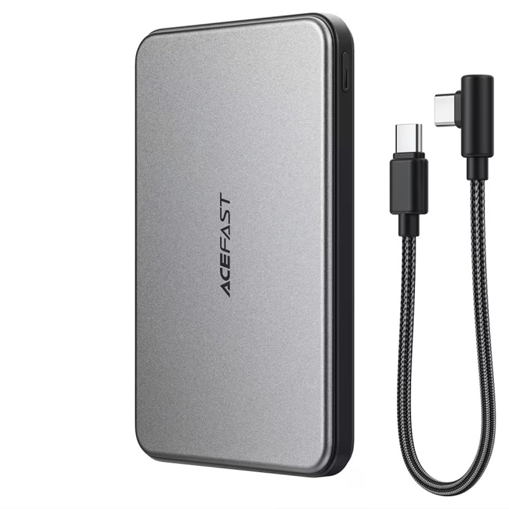Baterie Externa Wireless Acefast M30, 5000mAh, 20W, PD + FQI, 1 x QI - 2 x USB-C, Neagra