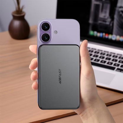 Baterie Externa Wireless Acefast M31, 10000mAh, 22.5W, QC + PD + FQI, 1 x QI - 1 x USB-A - 2 x USB-C, Neagra