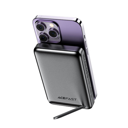Baterie Externa Wireless Acefast M6, 10000mAh, 20W, PD + FQI, 1 x QI - 1 x USB-C, Neagra