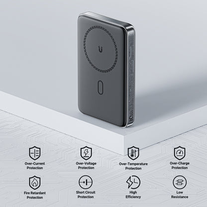 Baterie Externa Wireless Acefast M6, 10000mAh, 20W, PD + FQI, 1 x QI - 1 x USB-C, Neagra