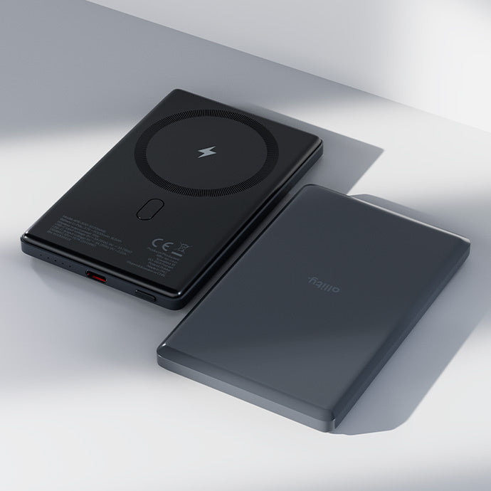 Baterie Externa Wireless Allity. APB-300, 5000mAh, 20W, PD + FQI, 1 x QI - 1 x USB-C, Gri