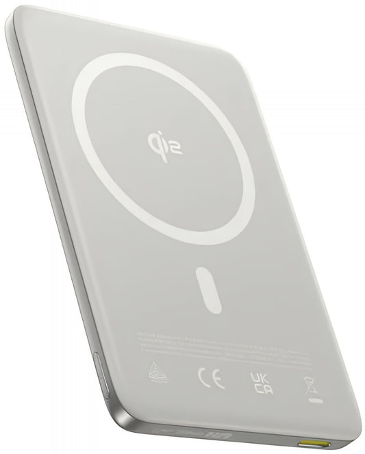 Baterie Externa Wireless Baseus PicoGo AM41, 10000mAh, 27W, PD + FQI, 1 x QI - 1 x USB-C, Bej E0027203