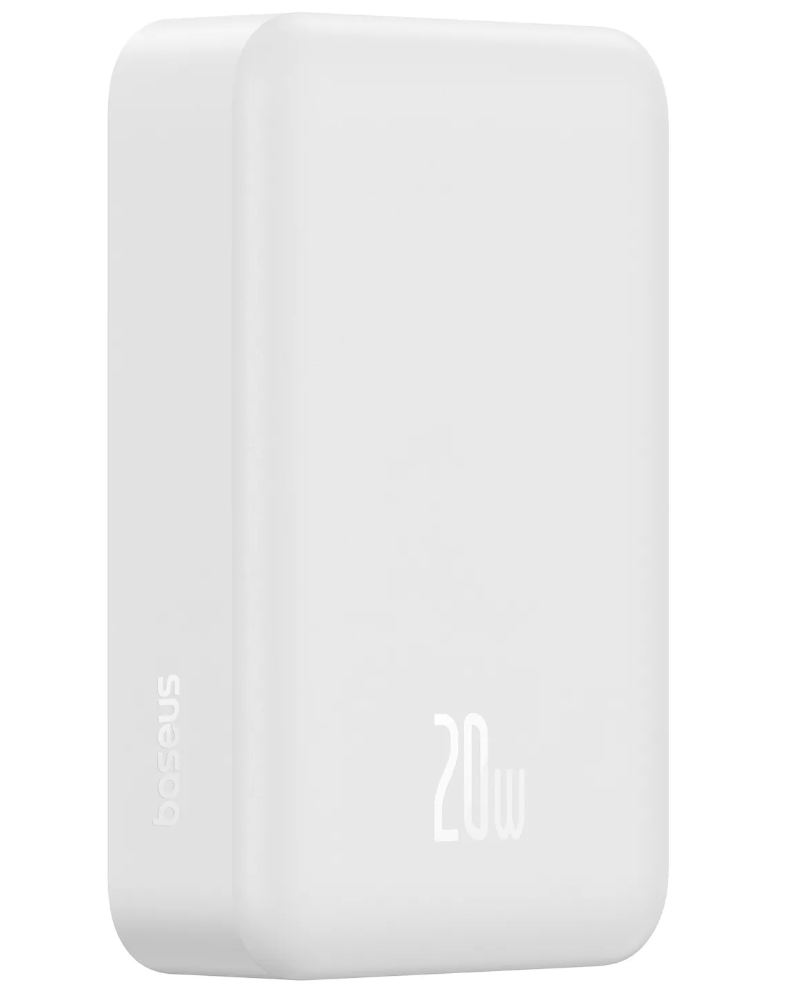 Baterie Externa Wireless Baseus EnerFill FM41 Mini, 20000mAh, 20W, PD + FQI, 1 x QI - 1 x USB-C, Alba E0027U01