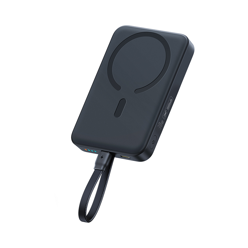 Baterie Externa Wireless Baseus EnerFill FM11, 10000mAh, 30W, PD + FQI, 1 x QI - 2 x USB-C, Neagra E0028904